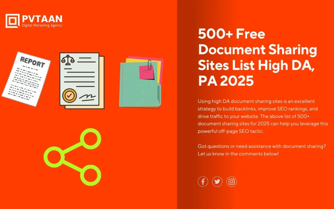 500+ Free Document Sharing Sites List High DA, PA 2025